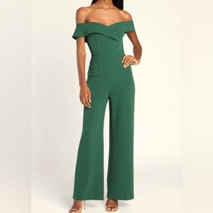 Lulus Green Wide Leg Jumpsuit